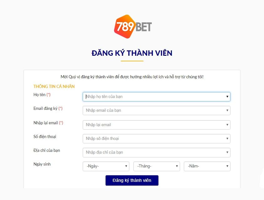 hướng dẫn đăng ký tài khoản 789bet